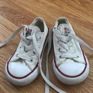 Toddler white converse